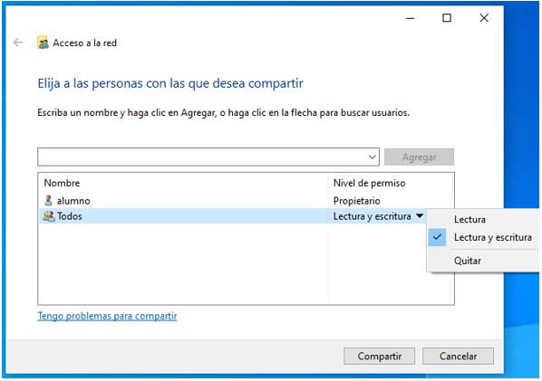 17. Compartir carpetas en red en Windows 10