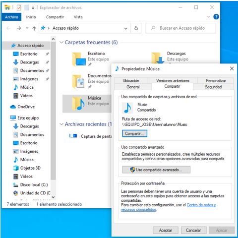 21. Compartir carpetas en red en Windows 10