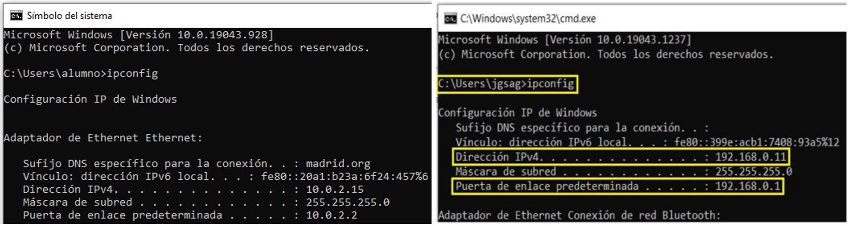 3. Introducción a comandos para la gestión de redes locales