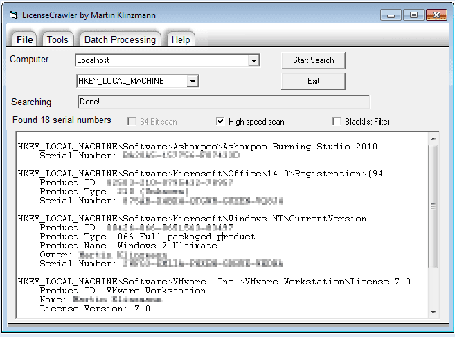 licensecrawler principal