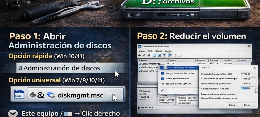 particionar disco pasos 1 2