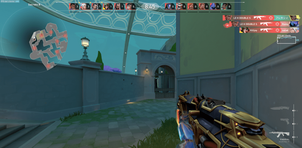 contador de FPS visible en videojuego en PC