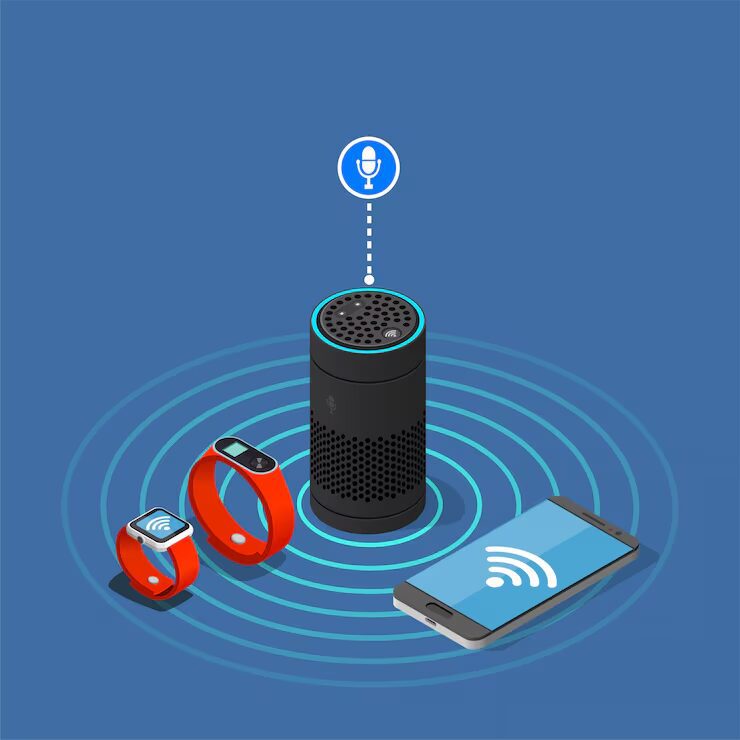 Imagen de un dispositivo conectándose a otros mediante Bluetooth