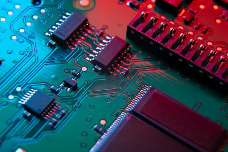 Imagen sobre el componente BIOS con luz roja encima