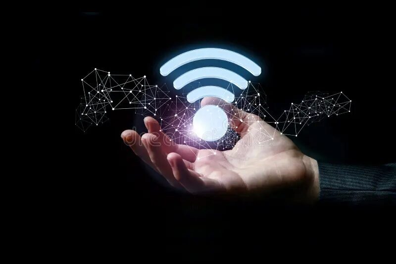 Imagen que muestra una persona con el wifi en su manos
