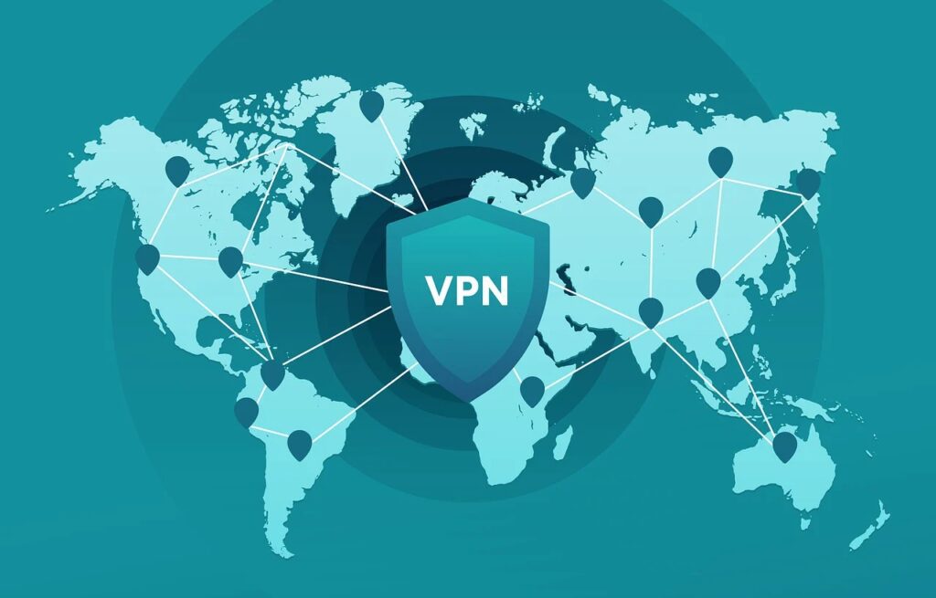 Imagen de un mapa funcionando la expansión de VPN
