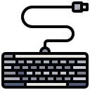 Dibujo representante de un teclado