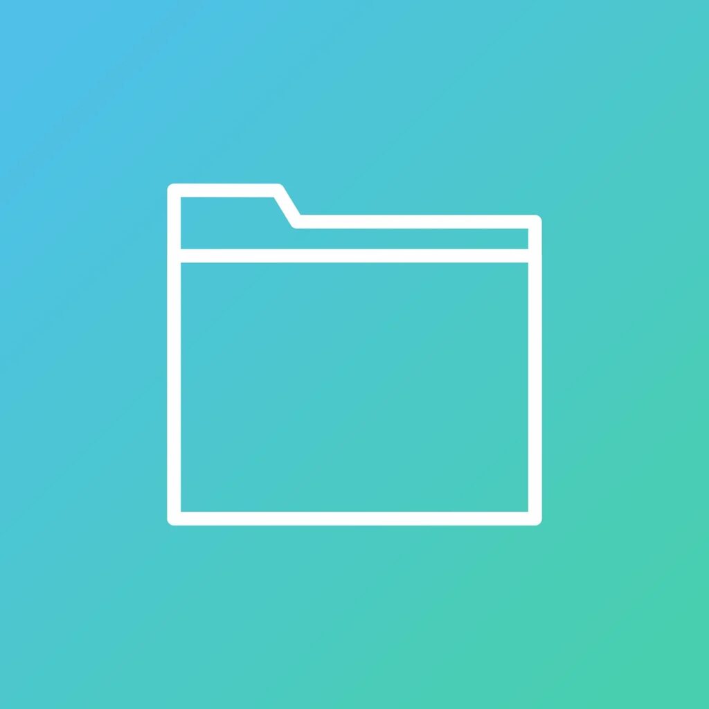 Imagen de una carpeta de archivos fondo azul