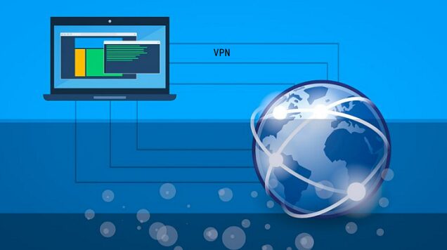 Imagen de un portátil conectado a una red mediante direccion IP